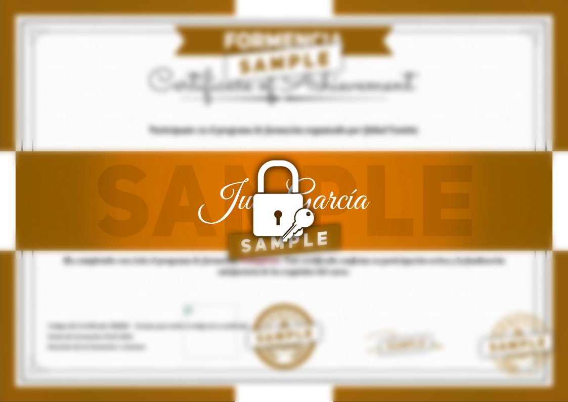 Certificado Franquicias de Muestra